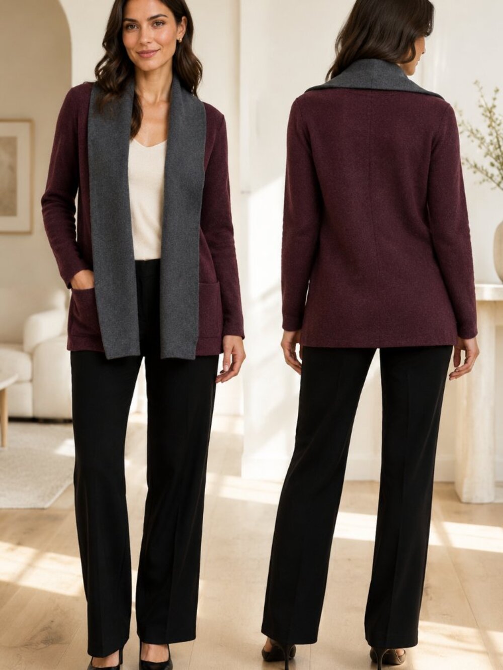 Babaton Aritzia Beekman Merino Wool Cardigan XXS